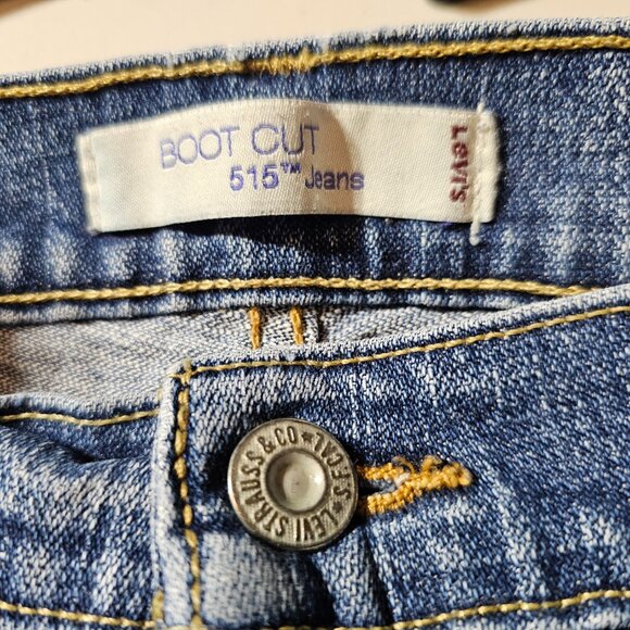 Levis 515 Bootcut Jeans Womens 14 Short - 34x29 - Picture 8 of 9